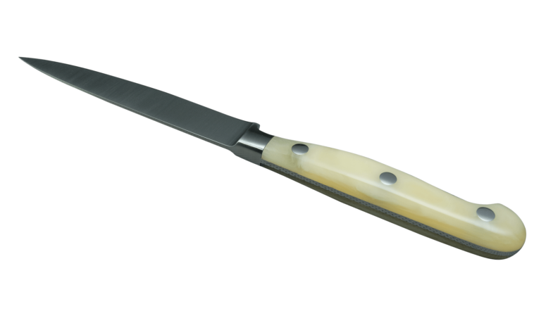 Coltellerie Berti Collezione Cucina Pro Office Knife Plexiglass Crema 11,5 cm | 3D Gravur Konfigurator | 7