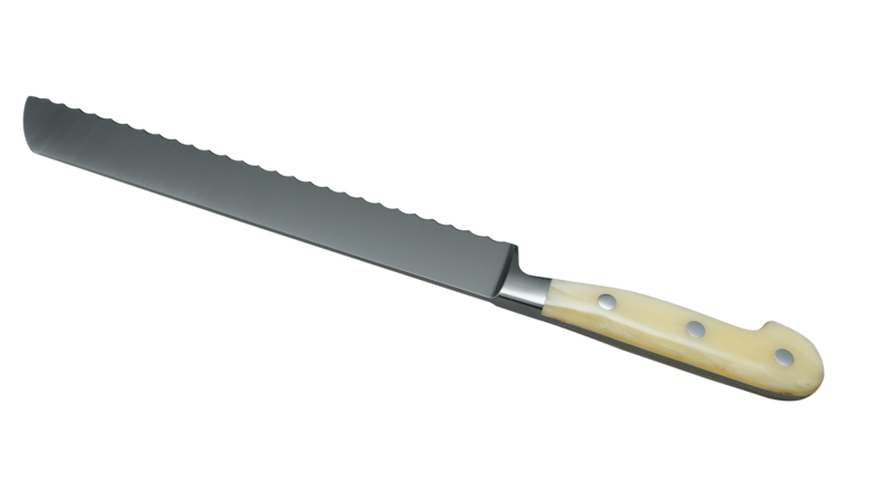 Coltellerie Berti Collezione Cucina Pro Bread knife Plexiglass Crema 22 cm | 3D Gravur Konfigurator | 9