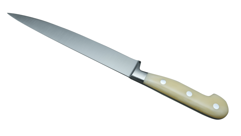 Coltellerie Berti Collezione Cucina Pro Fillet knife flexibel Plexiglass Crema 21 cm | 3D Gravur Konfigurator | 14