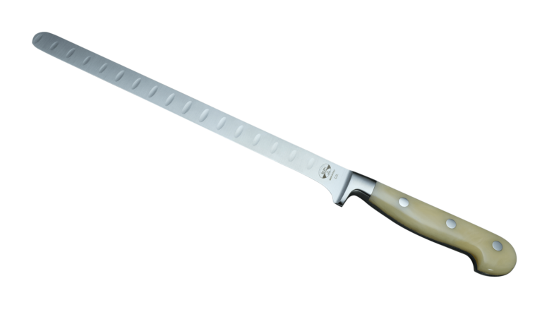 Coltellerie Berti Collezione Cucina Pro Salmon Knife Plexiglas Crema Kulle 26 cm | 3D Gravur Konfigurator | 7