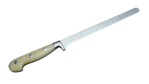 Coltellerie Berti Collezione Cucina Pro Salmon Knife Plexiglas Crema Kulle 26 cm | 3D Gravur Konfigurator | 5