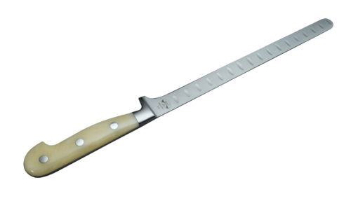 Coltellerie Berti Collezione Cucina Pro Salmon Knife Plexiglas Crema Kulle 26 cm | 3D Gravur Konfigurator | 6