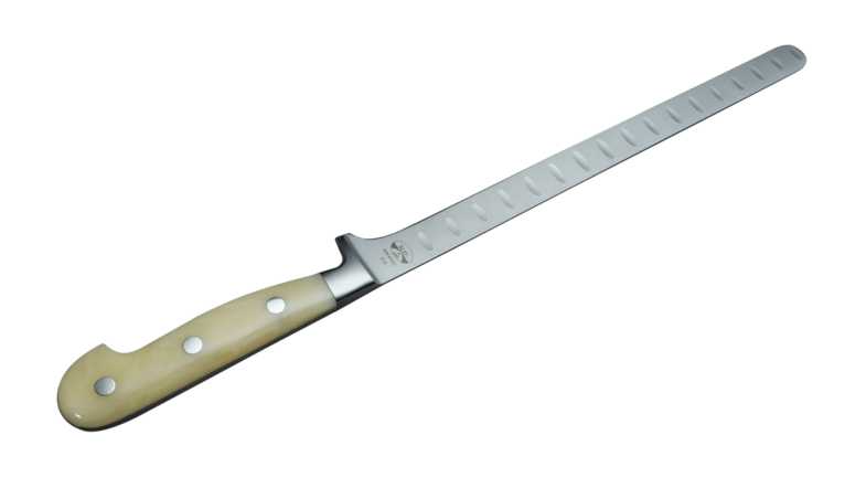 Coltellerie Berti Collezione Cucina Pro Salmon Knife Plexiglas Crema Kulle 26 cm | 3D Gravur Konfigurator | 13