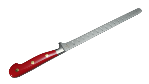 Coltellerie Berti Collezione Cucina Pro Salmon Knife Plexiglas Rosso Kulle 26 cm | 3D Gravur Konfigurator | 6