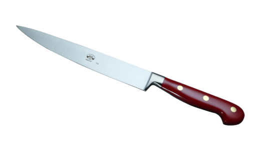 Coltellerie Berti Collezione Cucina Pro Filiermesser flexibel Plexiglass Rosso 21 cm | 3D Gravur Konfigurator | 3