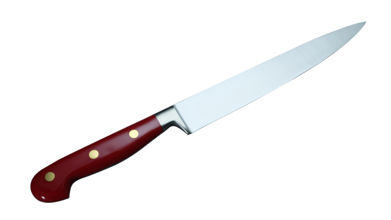 Coltellerie Berti Collezione Cucina Pro Fillet knife flexibel Plexiglass Rosso 21 cm | 3D Gravur Konfigurator | 11