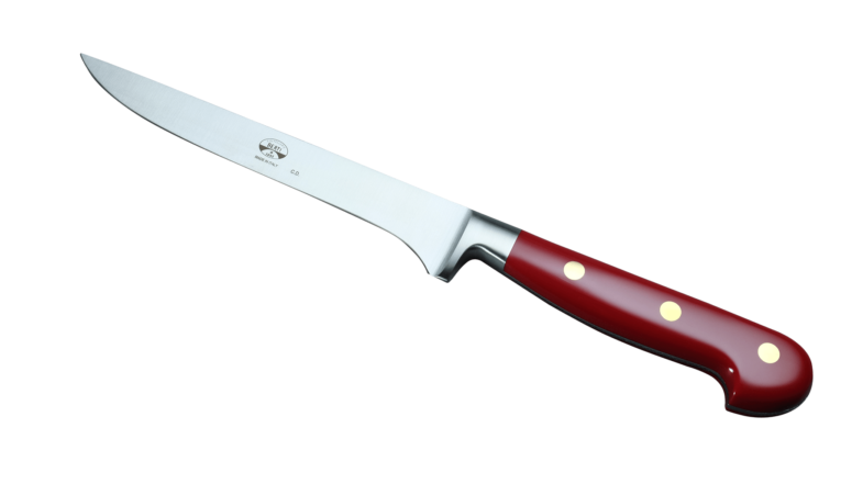 Coltellerie Berti Collezione Cucina Pro Boning knife Plexiglass Rosso 16 cm | 3D Gravur Konfigurator | 7