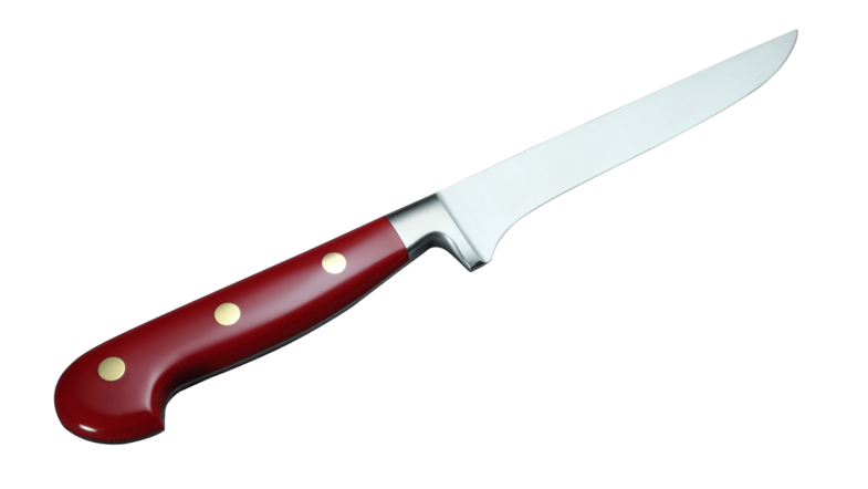 Coltellerie Berti Collezione Cucina Pro Boning knife Plexiglass Rosso 16 cm | 3D Gravur Konfigurator | 11