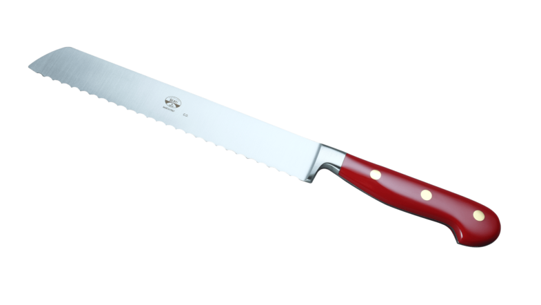 Coltellerie Berti Collezione Cucina Pro Brotmesser Plexiglass Rosso 22 cm | 3D Gravur Konfigurator | 12
