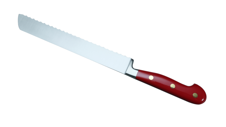 Coltellerie Berti Collezione Cucina Pro Bread knife Plexiglass Rosso 22 cm | 3D Gravur Konfigurator | 9