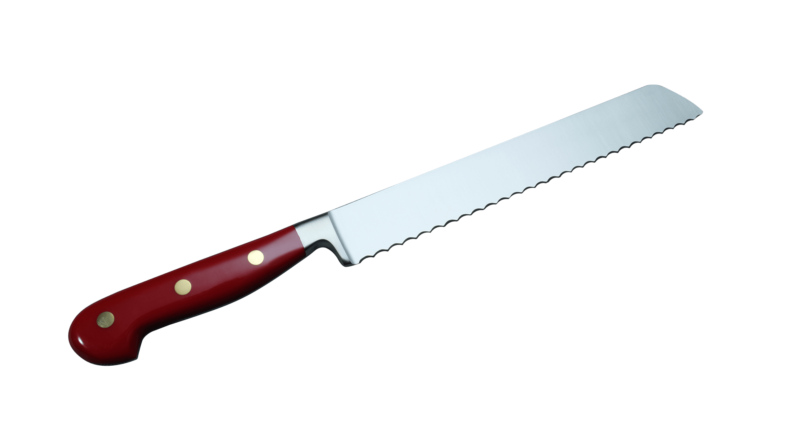 Coltellerie Berti Collezione Cucina Pro Bread knife Plexiglass Rosso 22 cm | 3D Gravur Konfigurator | 11