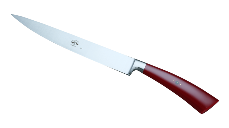 Coltellerie Berti Collezione Cucina Fillet knife flexibel Plexiglass Rosso 21 cm | 3D Gravur Konfigurator | 7