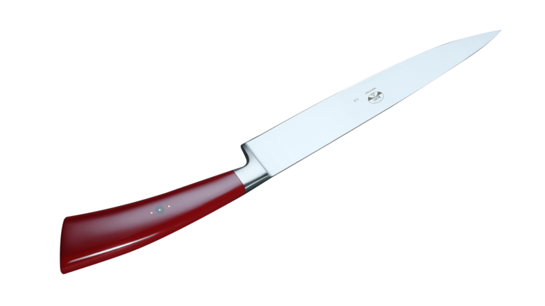 Coltellerie Berti Collezione Cucina Fillet knife flexibel Plexiglass Rosso 21 cm | 3D Gravur Konfigurator | 13