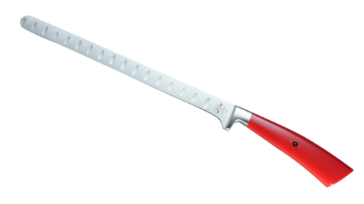 Coltellerie Berti Collezione Cucina Salmon Knife Plexiglas Rosso Kulle 26 cm | 3D Gravur Konfigurator | 3