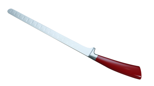 Coltellerie Berti Collezione Cucina Salmon Knife Plexiglas Rosso Kulle 26 cm | 3D Gravur Konfigurator | 4