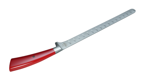 Coltellerie Berti Collezione Cucina Salmon Knife Plexiglas Rosso Kulle 26 cm | 3D Gravur Konfigurator | 6