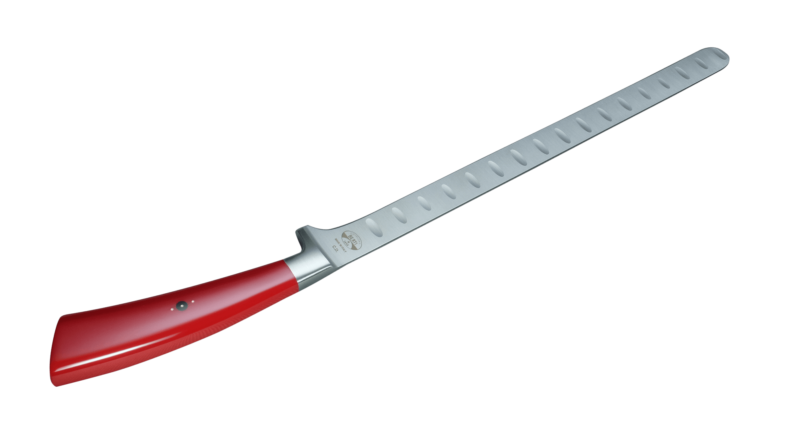 Coltellerie Berti Collezione Cucina Salmon Knife Plexiglas Rosso Kulle 26 cm | 3D Gravur Konfigurator | 13
