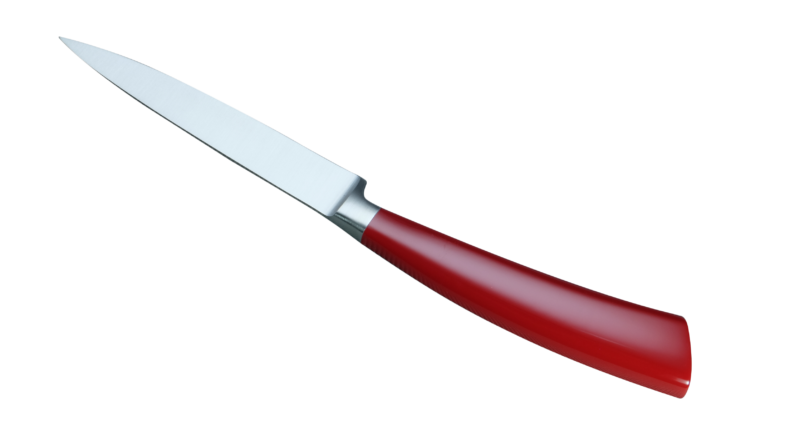 Coltellerie Berti Collezione Cucina Office Knife Plexiglass Rossa 11,5 cm | 3D Gravur Konfigurator | 14