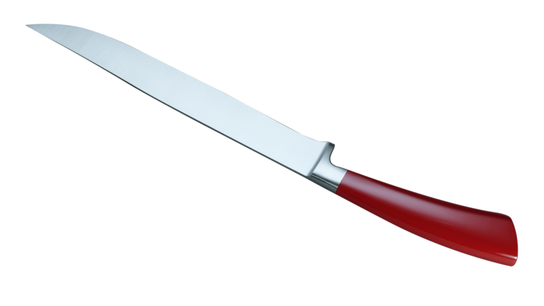 Coltellerie Berti Collezione Cucina Carving knife Plexiglass Rosso 22,5 cm | 3D Gravur Konfigurator | 9