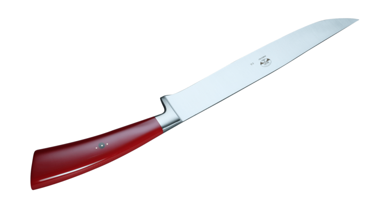 Coltellerie Berti Collezione Cucina Carving knife Plexiglass Rosso 22,5 cm | 3D Gravur Konfigurator | 13