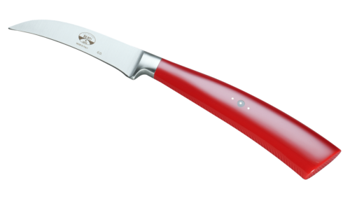 Coltellerie Berti Collezione Cucina Peeling knife Plexiglass Rosso 7 cm | 3D Gravur Konfigurator | 3