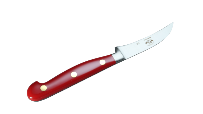 Coltellerie Berti Collezione Cucina Pro Tourniermesser Plexiglass Rosso 7 cm | 3D Gravur Konfigurator | 13