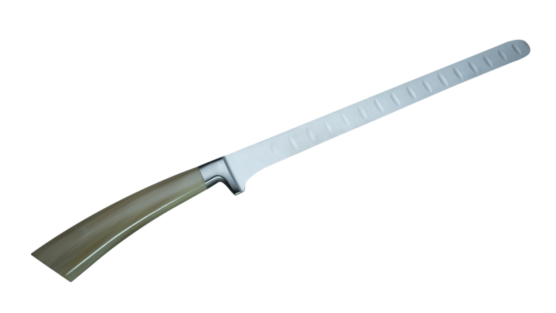 Coltellerie Berti Collezione Cucina Salmon knife buffalo horn Kulle 26 cm | 3D Gravur Konfigurator | 11