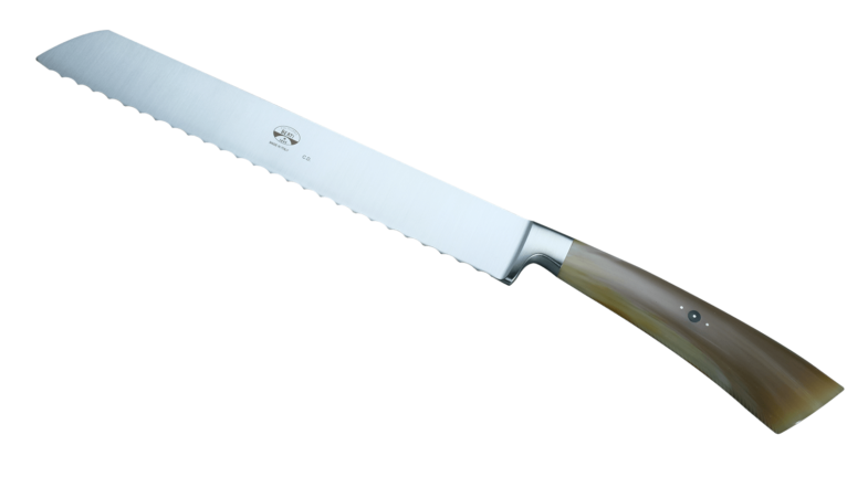 Coltellerie Berti Collezione Cucina Bread knife buffalo horn 22 cm | 3D Gravur Konfigurator | 7