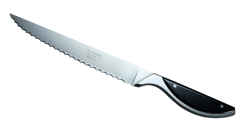 Claude Dozorme Haute Cuisine Acryl noir Bread knife | 3D Gravur Konfigurator | 12