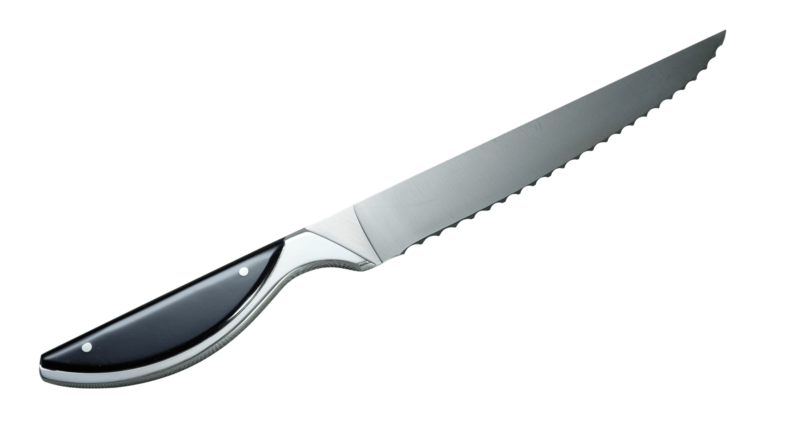 Claude Dozorme Haute Cuisine Acryl noir Bread knife | 3D Gravur Konfigurator | 16