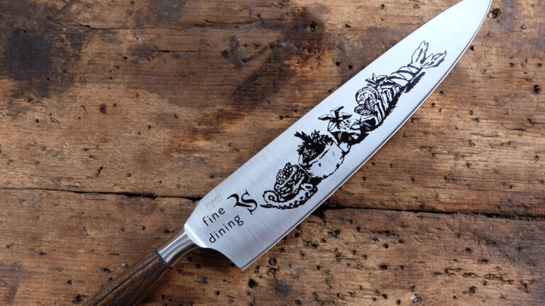 Kitchen knife engraving from idea to design | 3D Gravur Konfigurator | 7