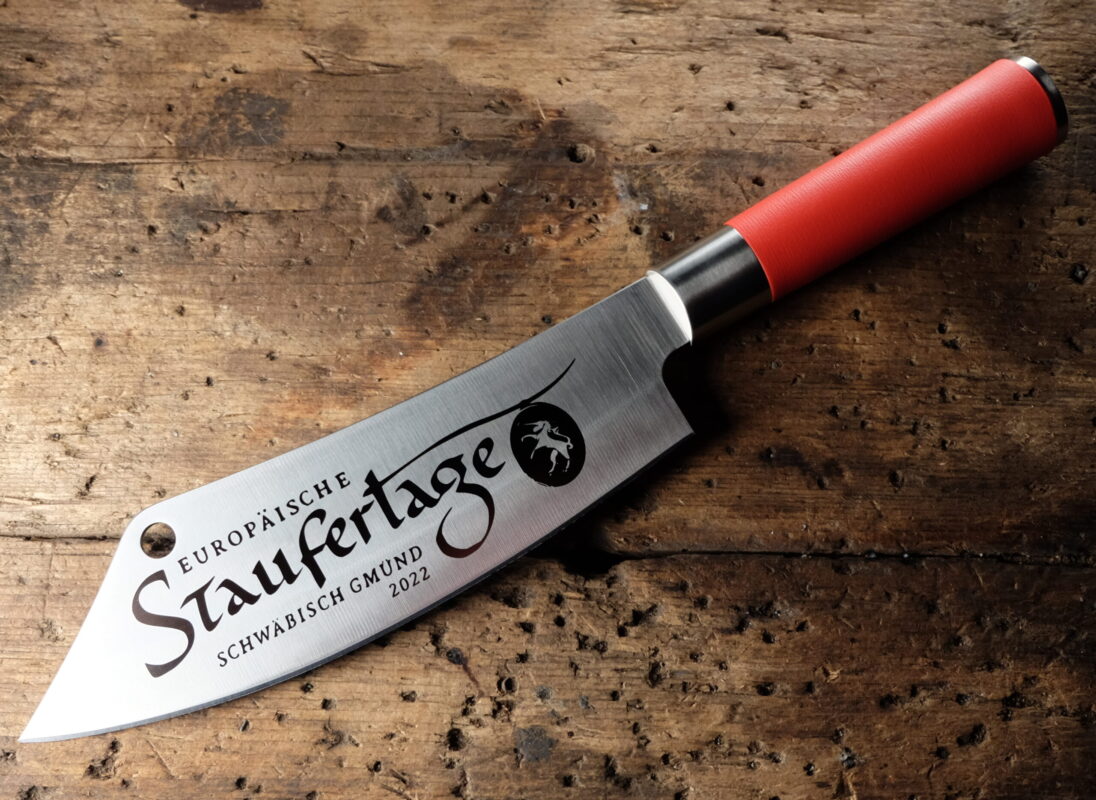 Das Messer der Europäischen Staufertage | 3D Gravur Konfigurator | 4