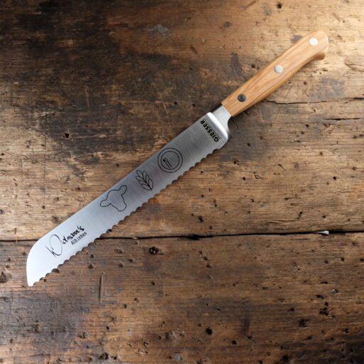 Andreas Widmann bread knife 20cm olive | 3D Gravur Konfigurator | 5