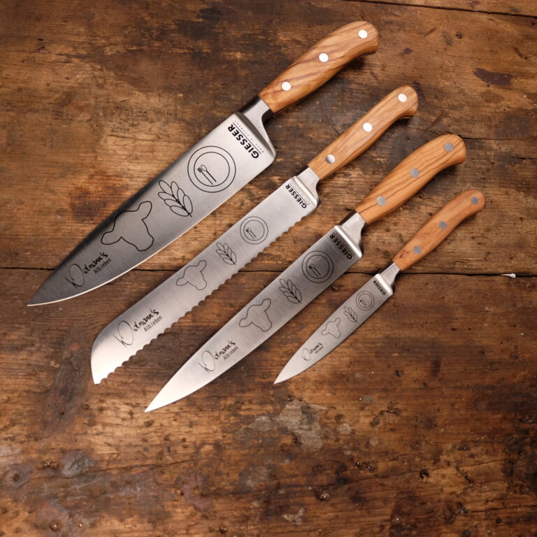 Kitchen Knives for star chef Andreas Widmann | 3D Gravur Konfigurator | 20