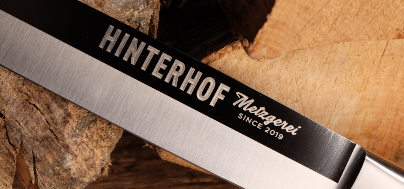 Einzigartiges Messer Design Hinterhofmetzgerei | 3D Gravur Konfigurator | 6