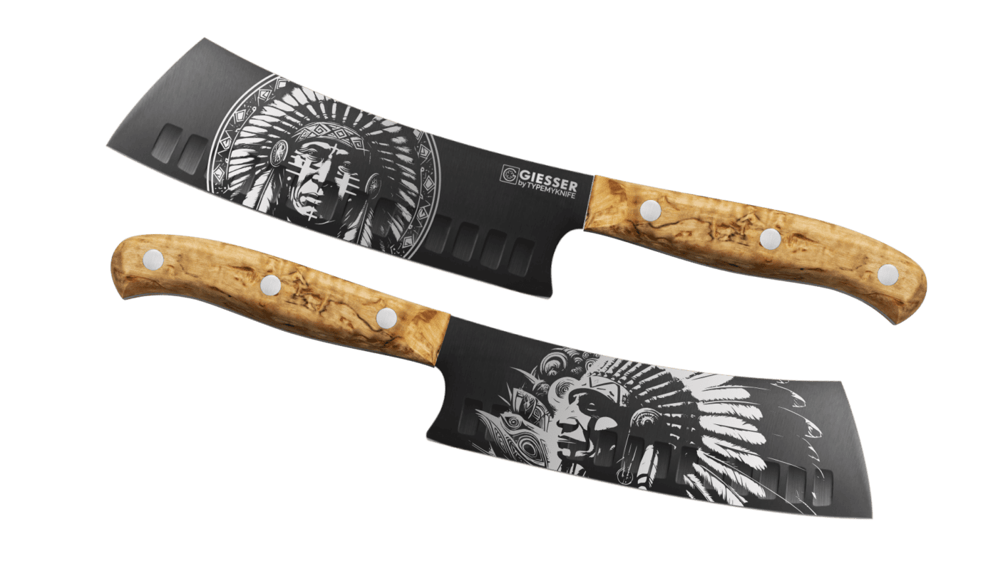 Gods & Heroes Design by Giesser Black DiamondCut knives | 3D Gravur Konfigurator | 7