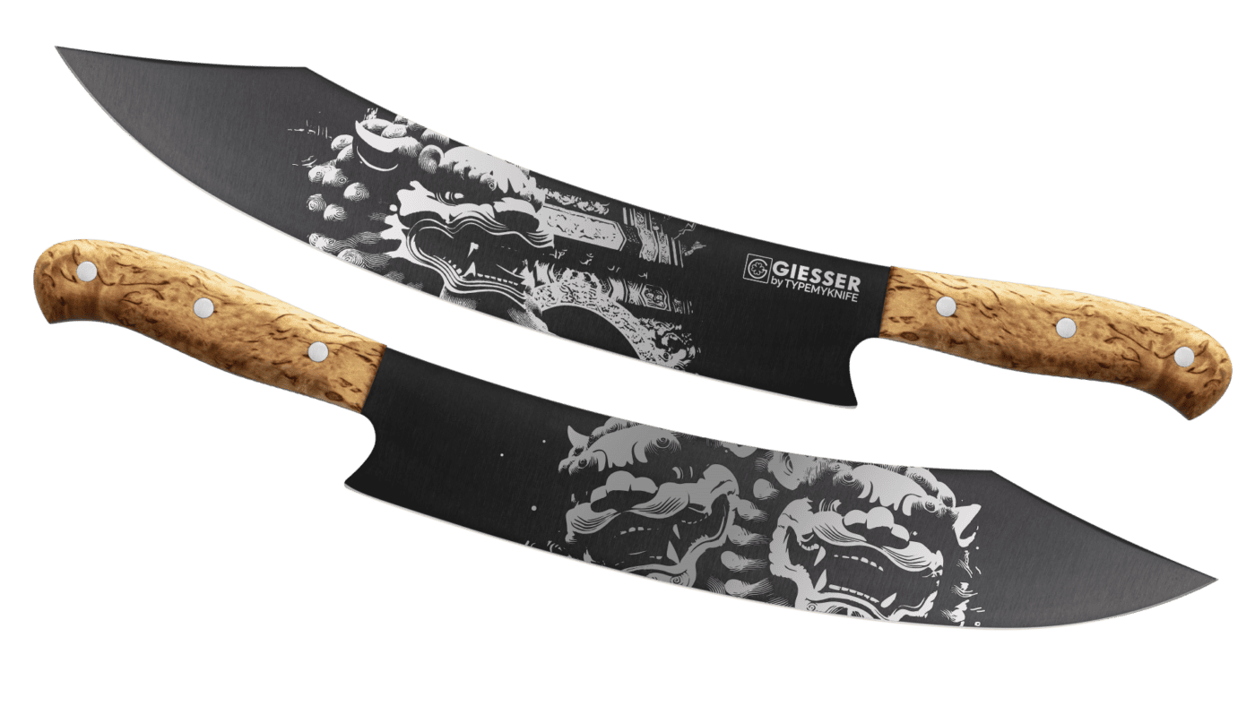 Gods & Heroes Design by Giesser Black DiamondCut knives | 3D Gravur Konfigurator | 1